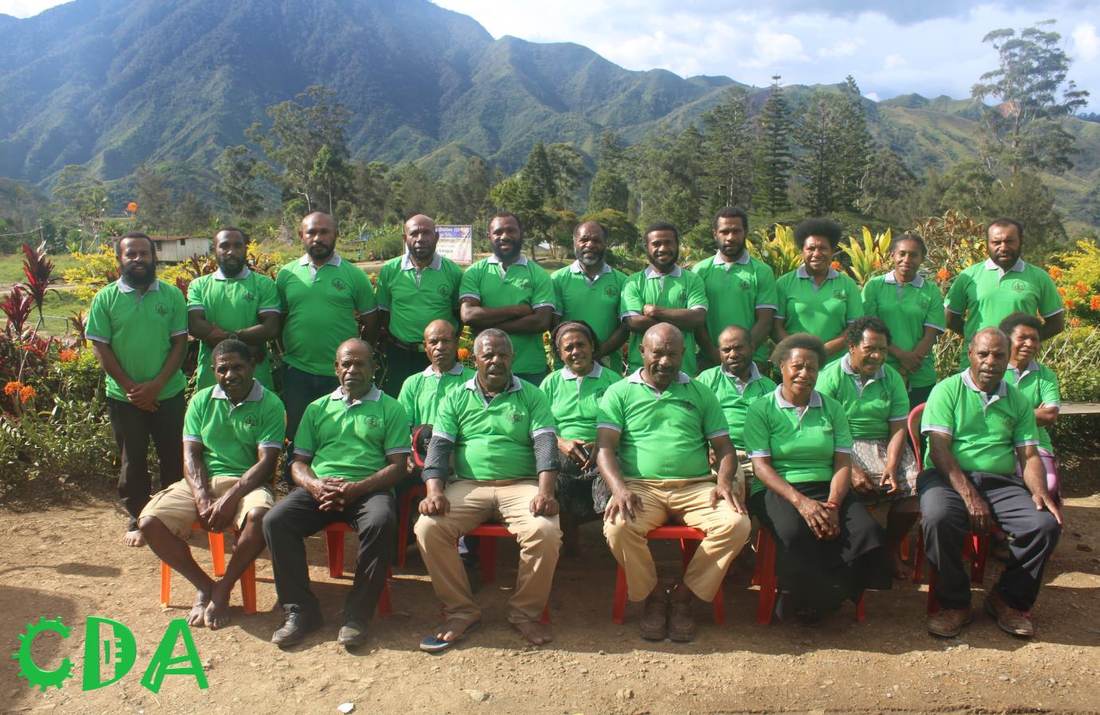 CDA staff and board members gathered in the Simbu highlands